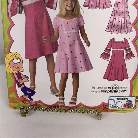 Simplicity 3902 Girls Dress Pattern Size 7 14 Lizzie Mcguire Uncut