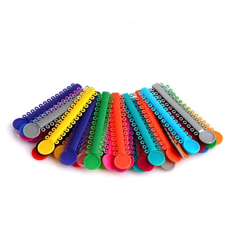 1pack 40pcs Dental Ligature Ties Orthodontics Elastic Multi Color