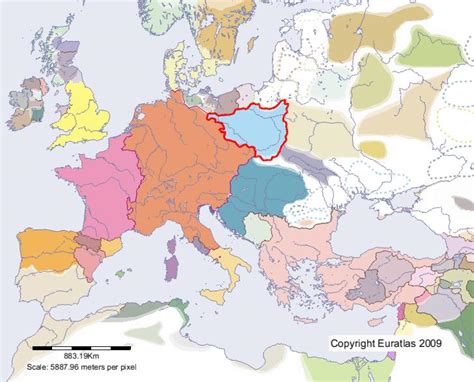 Euratlas Periodis Web - Map of Poland in Year 1100