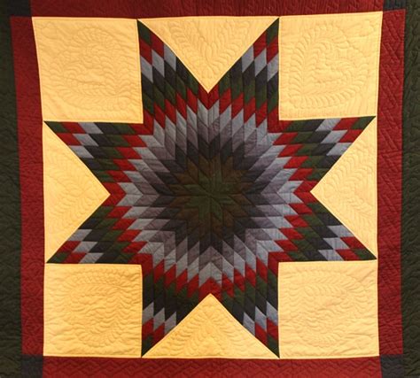 Amish Paper Bag Lone Star Quilt Hannahs Quilts