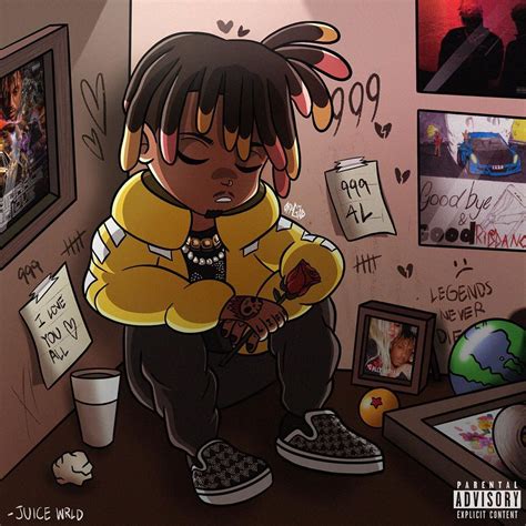 Juice Wrld Fan Art Album Cover Drawing Juice Wrld Legends Never Die Album Cover