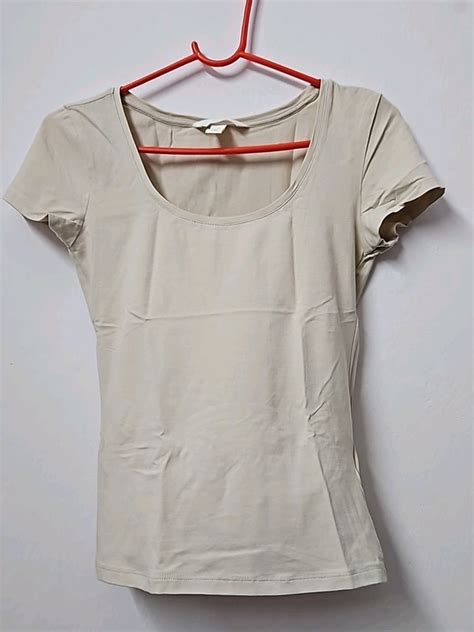 T Shirts H M Nude Top Freeup