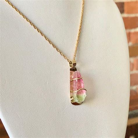 Maine Watermelon Tourmaline Pendant - Mainestone Jewelry - Farmington, Maine