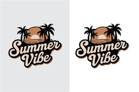 Summer Vibe Tshirt Vector Illustration Art Premium Ai Generated Vector