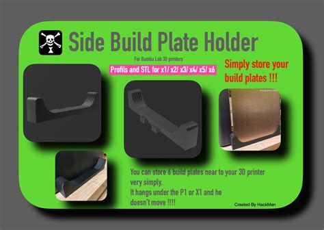 Side Build Plate Holder By Hackman Makerworld