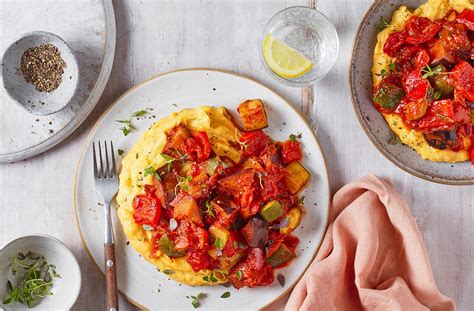 Ratatouille With Creamy Polenta Recipe Polenta Recipes Tesco Real Food