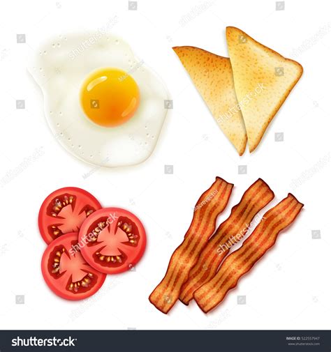 Full English Breakfast 4 Main Ingredients Stock Vector (Royalty Free ...