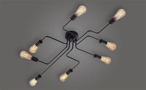 Spider 8 Light Semi Flush Ceiling Light Ada