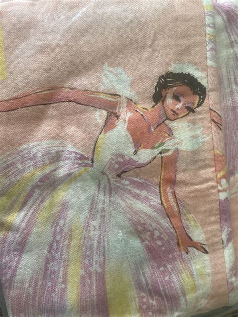 Vintage Nos Pink Ballet Ballerina Twin Bedspread Set Ebay