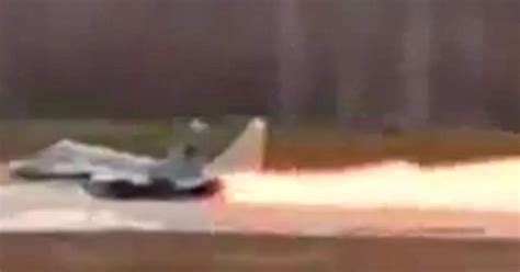 Dramatic Moment £17m Russian Mig 29 Fighter Jet Burst Into Flames