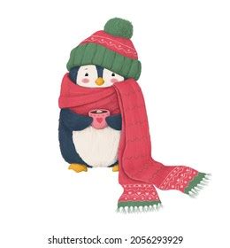 Cute Penguin Cup Hot Cocoa Stock Illustration 2056293929 Shutterstock