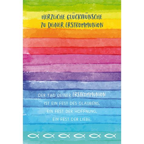 Gl Ckwunschkarte Herzliche Gl Ckw Nsche Zu Deiner Erstkommunion