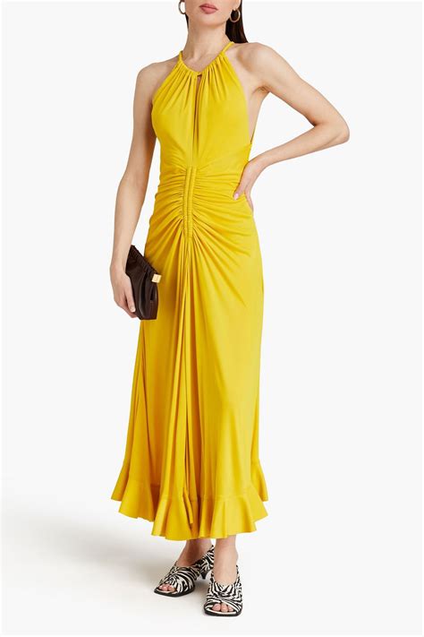 Proenza Schouler Cutout Ruched Jersey Maxi Dress The Outnet