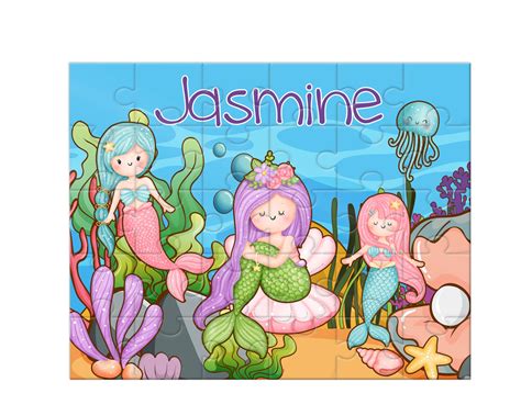Personalized Mermaid Puzzle Mermaid Jigsaw Puzzle Mermaid Etsy