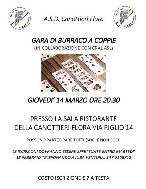 Torneo Di Burraco Canottieri Flora