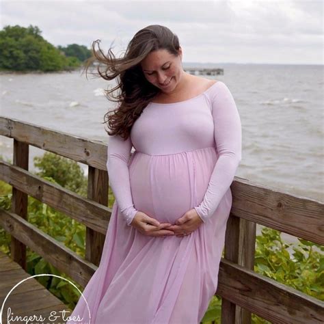 Pinkblush Dresses New Purple Off Shoulder Open Maternity Photoshoot