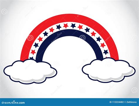 Patriotic Rainbow Shape stock illustration. Illustration of nation ...