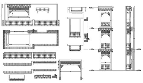 Balcony Design Cad Blocks - Cadbull