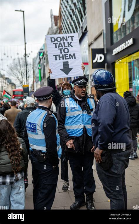 Londres Reino Unido 16 De Diciembre De 2023 Protesta Pro Palestina