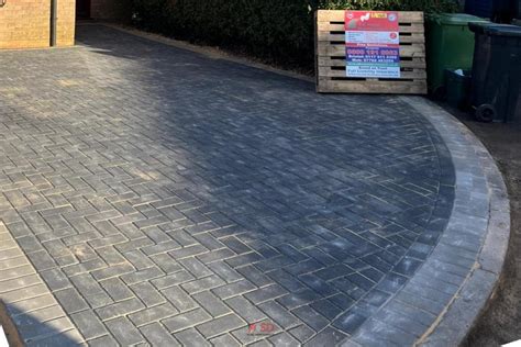 Driveway With Charcoal And Natural Grey Paving In Yate Bristol Sd