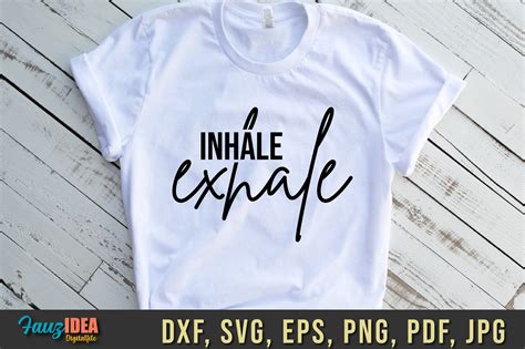 Inhale Exhale Svg Design Graphic By Smart Crafter · Creative Fabrica