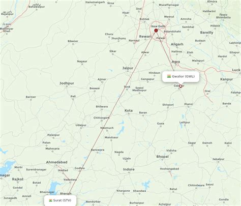 Flights From Gwalior To Surat Gujarat Gwl To Stv Flight Routes