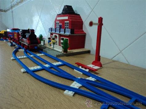 Lego Tren Con Vagones Y Estacion Circuito D Comprar Juegos