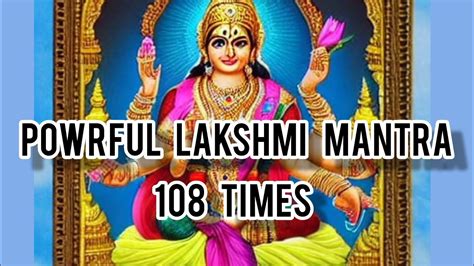 Mahalakshmi Mantra Chanting For Wealth Prosperity Good Luck 108 Times