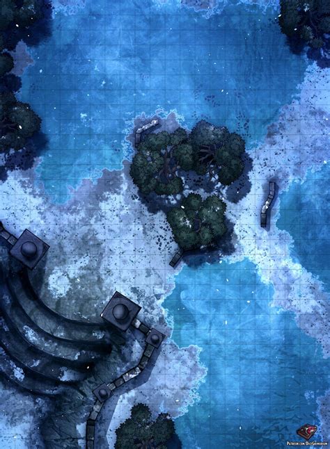 Oc Art Snowy Thermal Waters Battle Map 22x30 Rdnd