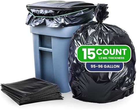 Plasticplace Big Black Trash Bags Heavy Duty Extra Large