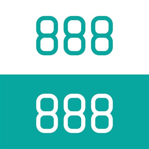 888 vector logo design. 10945567 Vector Art at Vecteezy