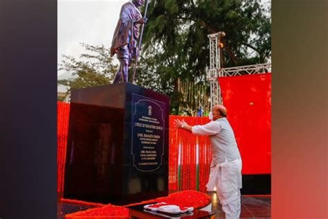 Rajnath Singh Unveils Statue Of Mahatma Gandhi In Lakshadweep