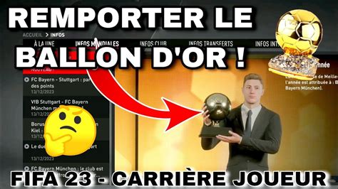 TUTO Comment Gagner le BALLON D OR en Carrière Joueur FIFA 23