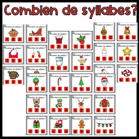 Noël syllabes chasse aux mots