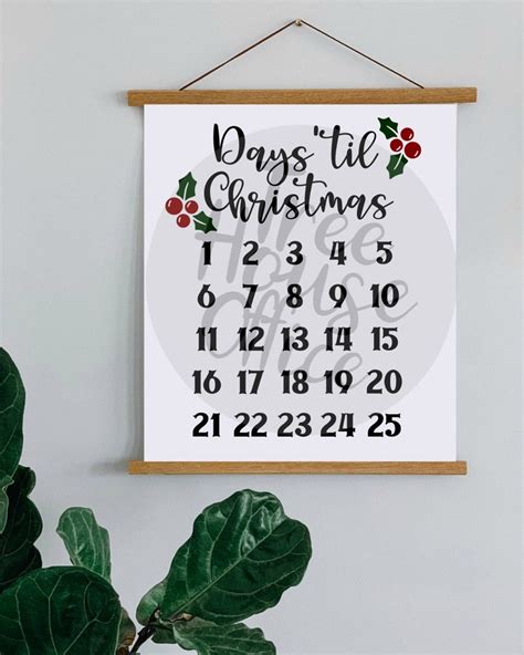 Christmas Countdown Svg Days Til Christmas Cut File Sleeps Etsy