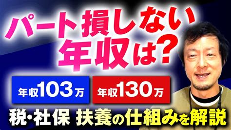 103万円130万円の壁税社保 扶養について徹底解説損益分岐点は年収 万から YouTube