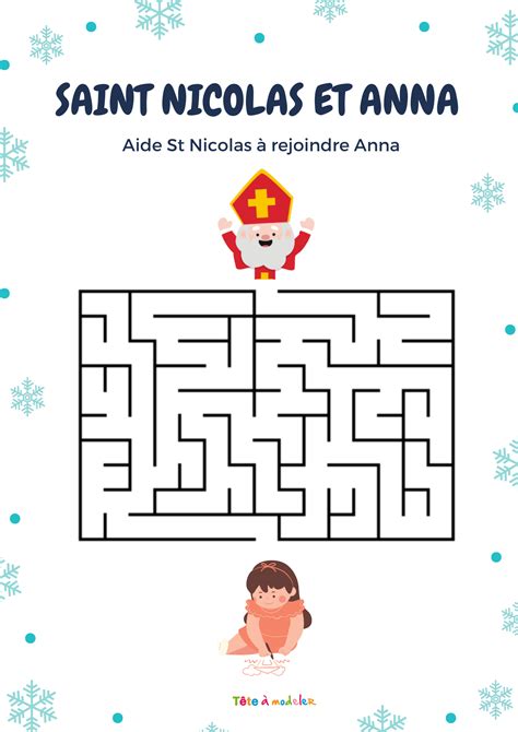 Imprimer Le Labyrinthe De Saint Nicolas Et L Enfant T Te Modeler