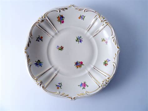 Pi Kna Stara Kremowa Patera Porcelanowa Kwiaty Bielawa Olx Pl