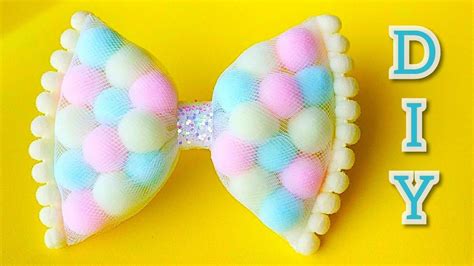 Diy Hair Bow Tutorial Make Cute Bows With Tulle And Pompoms