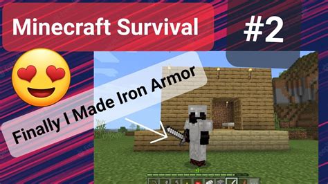 I Made Iron Armor Minecraft Survival 2 Youtube