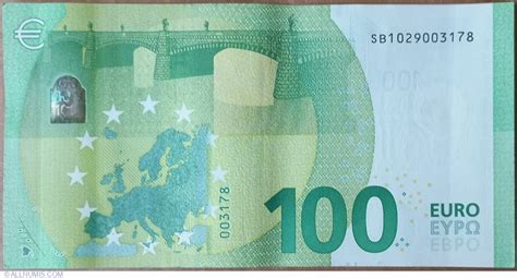 100 Euro 2019 - S, 2019 Issue - 100 Euro (Signature Mario Draghi ...