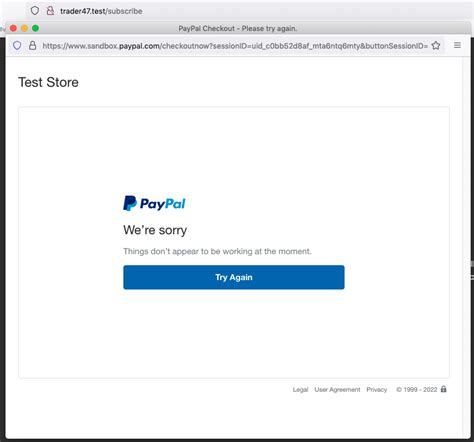 Paypal Subscribe Sandbox Things Dont Appear To Be Working At The