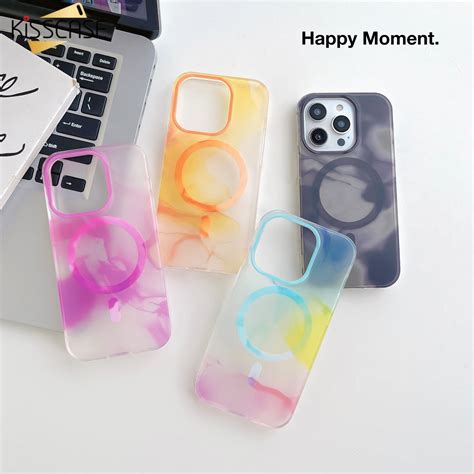 Kisscase Luxury Watercolor Phone Case For Iphone Pro Max Magsafe