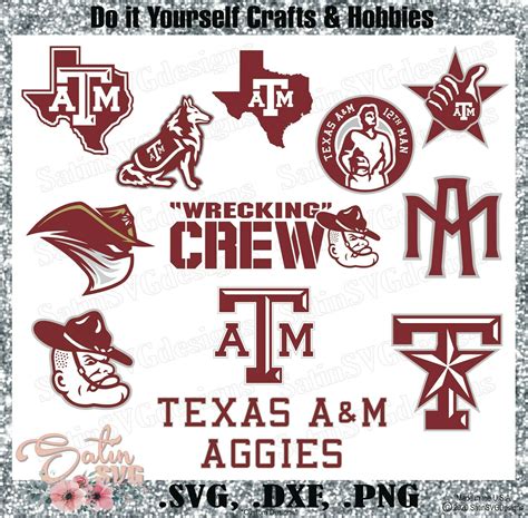 Texas A M Aggies NEW Custom Designs SVG Files Cricut Silhouette