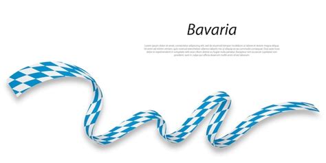 Acenando A Fita Ou Faixa Bandeira Da Baviera Vetor Premium