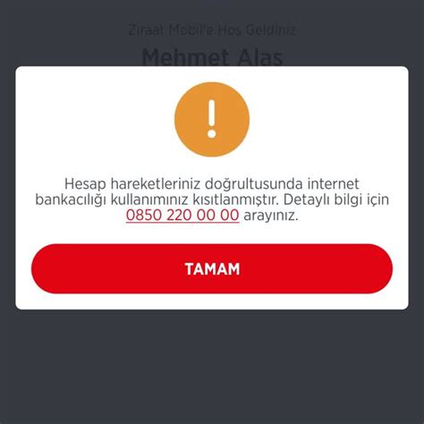 Ziraat Bankası Hesap Hareketleri Mobil Kısıtlaması Şikayetvar