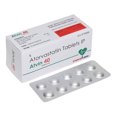 Atvin Mg Atorvastatin Tablets Ip Vidhyasha Prescription At Rs