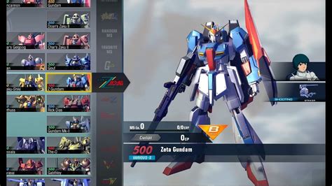 Gundam Versus Combo Guide Zeta Gundam Youtube