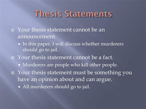 Ppt Thesis Statements Topic Sentences And Transitions Powerpoint