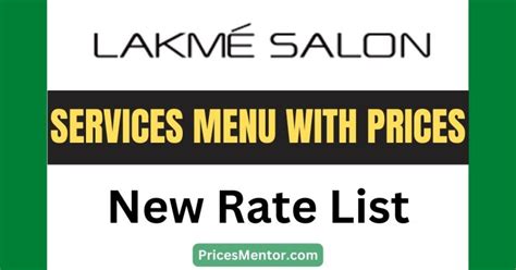 Hair Lakme Salon Price List 2023 UPDATED